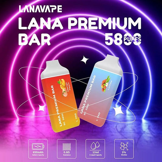 LANA PREMIUM BAR 5800 RECHARGEABLE DISPOSABLE